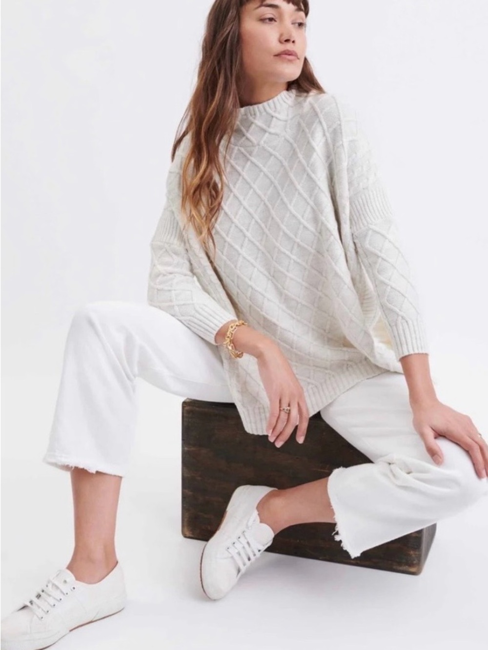 Mersea Ivory Lisbon Traveler Mock Neck Sweater